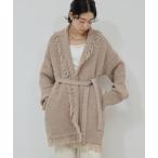 ショッピングフリンジ カーディガン 「25th記念アイテム」フリンジニットガウン レディース