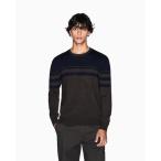 セーター ニット 「A|X アルマーニ エクスチェンジ」「オンライン限定」カラーブロック ニットプルオーバー メンズ