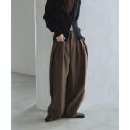 ショッピングバルーン マルチサイズ パンツ ヘリンボーンバルーンタックパンツ レディース