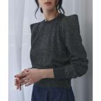 ショッピングラメ ニット セーター 「2025AW」パワーショルダー ラメニット プルオーバー レディース