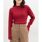 ショッピングハイネック ニット セーター リブハイネックニット レディース