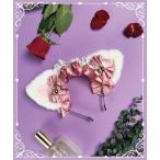 カチューシャ 9C39 ネコみみ 鈴付き レース フリルリボン カチューシャ ロリィタ コスプレ