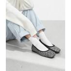 パンプス グリッター フラットシューズ