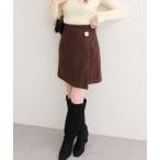 ショッピングスカート スカート 「WEB限定」べこべこ釦ラップミニスカート