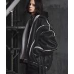 コート ジャケット 「ERAR」ダブルベルトデザインクラッシュ加工裏ボアフェイクムートンジャケット メンズ レディース