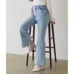  джинсы Denim Denim брюки [S/M размер развитие ] прекрасный ножек стрейч flair Denim женский 