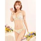 ショッピングブラジャー ブラジャー ショーツセット ロマンティックブロッサム育乳脇高ブラジャー＆フルバックショーツ