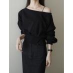 トレーナー スウェット オフショルダースウェットトップス/ブラック レディース