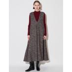 ショッピングマキシ ワンピース ツィードディープVネックワンピース