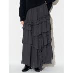 スカート シフォンティアードスカート