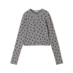 tシャツ コットンモダールフライス フラワープリント カーディガン レディース