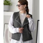 ショッピングＺＡＫＫＡ ベスト ジレ ツイードライクニットジレ レディース