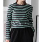 ショッピングＺＡＫＫＡ tシャツ マルチボーダーロングスリーブTシャツ レディース