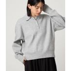 ニット セーター 「CITEN」スウェットライクポロニット レディース