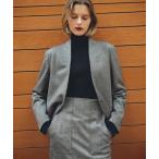 ショッピングセットアップ ジャケット ノーカラージャケット ウール混ノーカラージャケット(無地/ヘリンボーン)/セットアップ対応 レディース