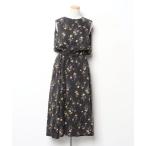 「SACRA」 花柄ノースリーブワンピー