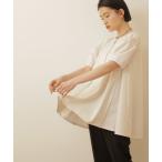 「NATURAL BEAUTY BASIC」 半袖ブラウス MEDIUM オフホワイト レディース