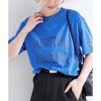 「Champion」 半袖Tシャツ FREE ブルー レディース