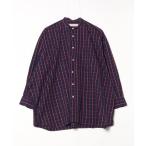 「INDIVIDUALIZED SHIRTS」 チェック柄長袖シャツ - ネイビー レディース