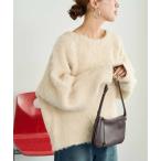 ニット セーター 限定展開　ミックスシャギー ラグラン ニット プルオーバー レディース
