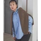 ショッピング刺繍 ブラウス シャツ 衿ロゴ刺繍カラーシャツ レディース