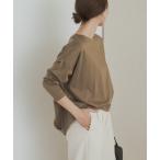 tシャツ コットンバックタック長袖プルオーバー レディース