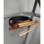 ショッピングベルト ベルト 「ATELIER AMBOISE」 リバーシブルプレートベルト レディース