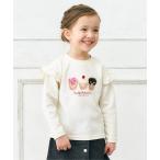 tシャツ 「WEB限定/ジュニア対応」GIRLSモチーフスウェットライク長袖Tシャツ キッズ 子供服 女の子