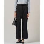パンツ ウォームサテン ワイドストレートパンツ レディース