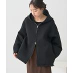 ショッピングブルゾン ブルゾン アウター ダンボールニットフーディーブルゾン レディース