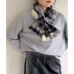 ショッピングイギリス マフラー ストール 「別注」「TWEED MILL/ツイードミル」ウールチェック×フリースリバーマフラー レディース