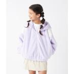 ブルゾン アウター 「FILA/フィラ」キッズボアジャケット｜ふわふわ素材｜ファスナー仕様　フード付きブルゾン　バックプリント キッズ 子供服 男の子