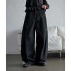 ショッピングバルーン チノパン 「2025FW新作アイテム」「裾のボタンでシルエット調節可能」サイドバルーンシルエットカラーチノパンツ レディース