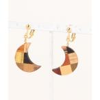 イヤリング 「白谷工房」寄木の三日月イヤリング レディース