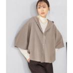 ショッピングポンチョ ニット セーター マシンウォッシャブル　フーディニットポンチョ レディース
