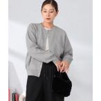 カーディガン ドットボタンクルーカーディガン レディース