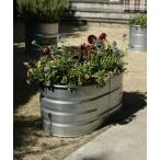 花瓶 GALVANIZED TANK OVAL L/鉢カバー