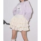 ショッピングフリル スカート 「初販即完」-5kg三段フリルミニスカート