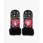 ショッピングミトン 手袋 ANNA SUI × MY MELODY KUROMI スマホ対応 ファー付きミトン レディース