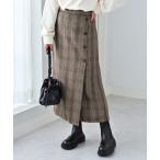 スカート チェック柄ナロースカート