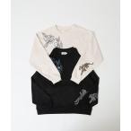 トレーナー スウェット ATELANE アソートデザイン刺繍クルーネック/フェイクスウェード/フラワー/トラ/フレンチブルドッグ メンズ レディース