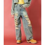 パンツ ハート ポケット クラッシュ