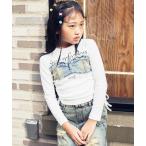 tシャツ デニム ビスチェ風 シャー