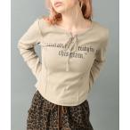 tシャツ プリント レースアップ コ