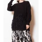 ショッピングフリル ニット セーター チュールフリルニットプルオーバー レディース