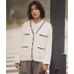 カーディガン 「石川梨華さん着用」軽やかフェザーで魅せる、クラシカルな主役カーディガン レディース