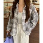 ブラウス シャツ 「LAMPOON」オーバーサイズチェックネルシャツ レディース