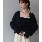 カーディガン SET２点フラワースパンコールカーデ＋ビスチェ レディース