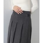 ショッピングバブ スカート 「選べるサイズ展開」ピンストライプサイドプリーツスカート