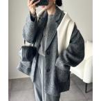コート チェスターコート シャギー ミドル丈 オーバーサイズ テーラードコート レディース